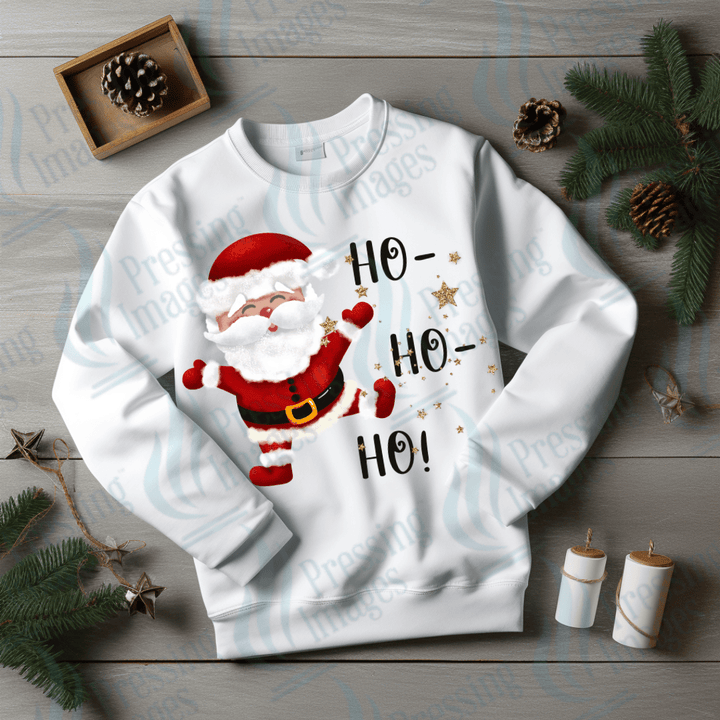 DTF 3378 Ho Ho Ho Santa - Pressing Images