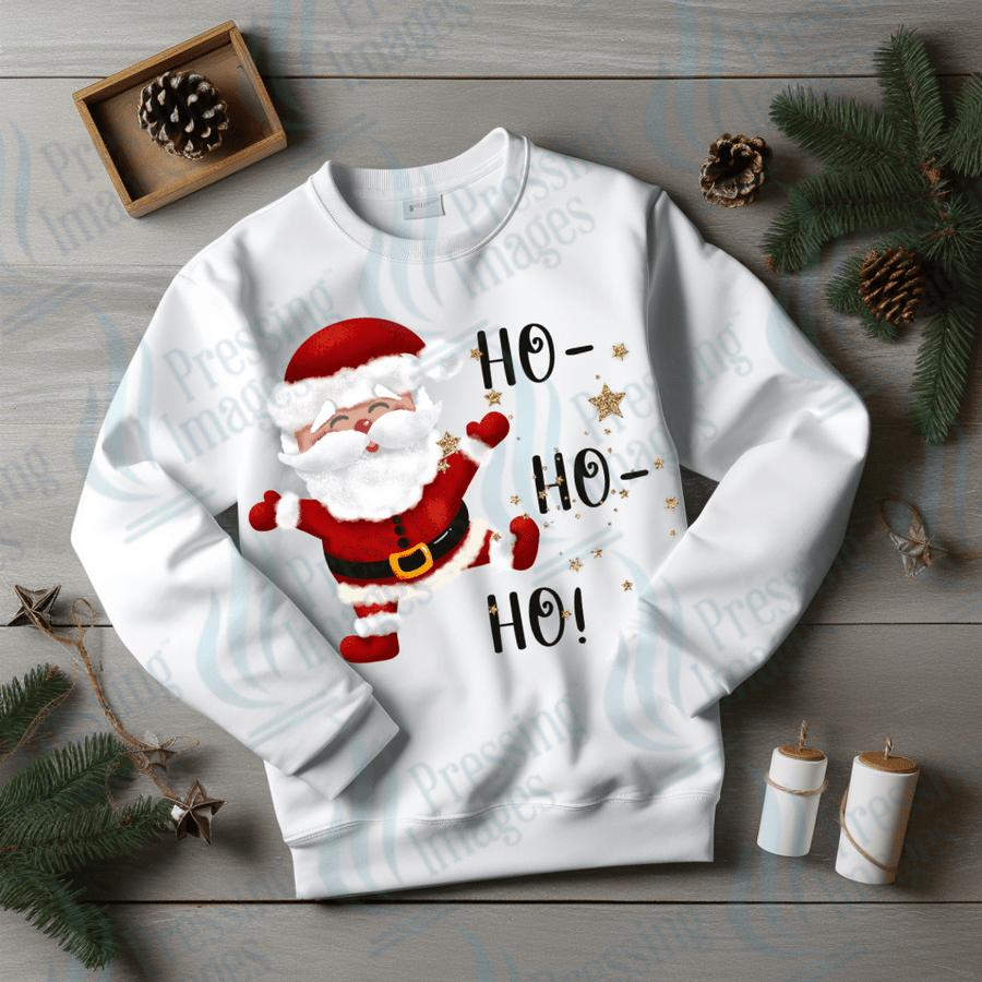 DTF 3378 Ho Ho Ho Santa - Pressing Images