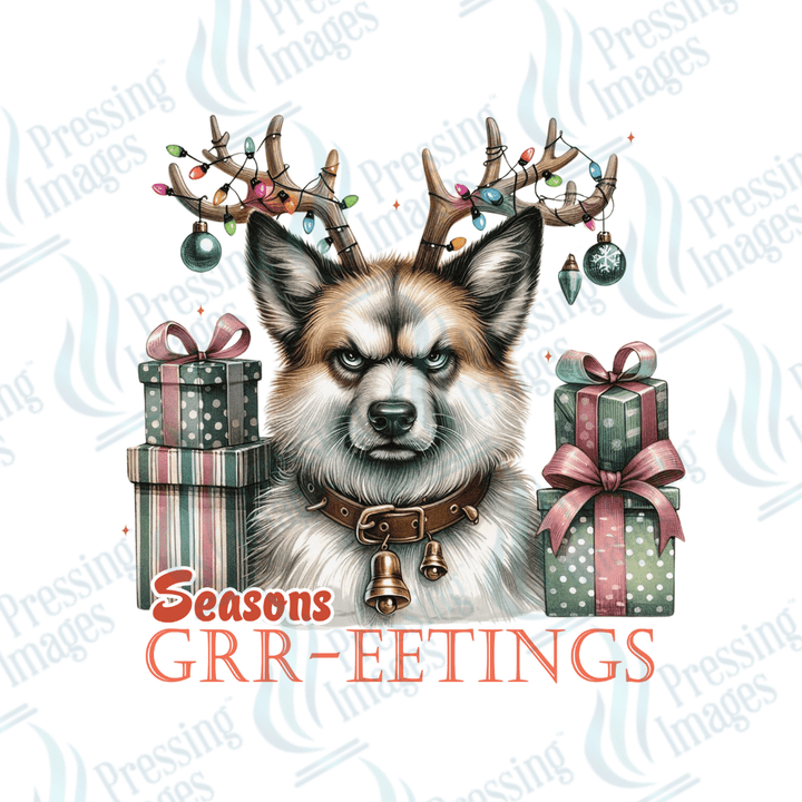 DTF 3386 Season's Grrreetings - Pressing Images