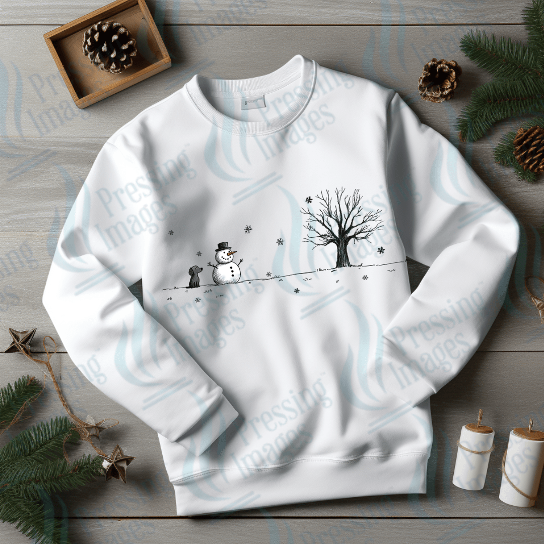 DTF 3387 Snowman - Pressing Images