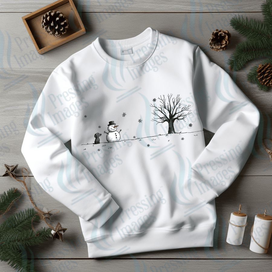 DTF 3387 Snowman - Pressing Images