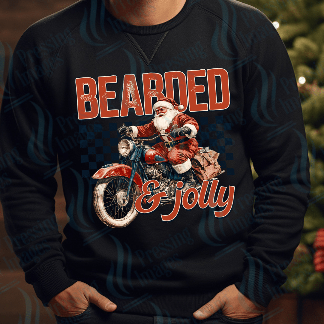 DTF 3398 Bearded and Jolly - Pressing Images