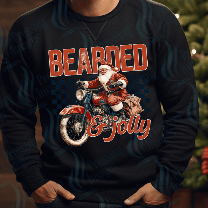 DTF 3398 Bearded and Jolly - Pressing Images