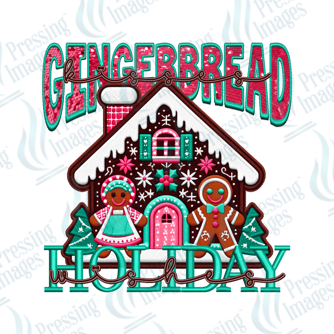 DTF 3404 Gingerbread holiday - Pressing Images