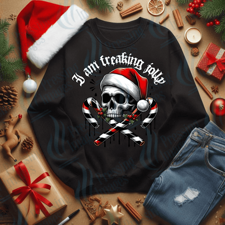 DTF 3411 I am freaking Jolly - Pressing Images
