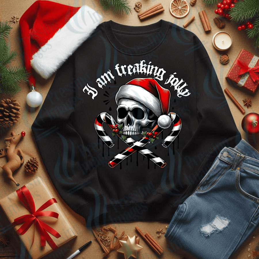 DTF 3411 I am freaking Jolly - Pressing Images