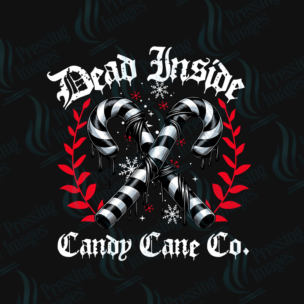 DTF 3413 Dead inside candy cane co. - Pressing Images