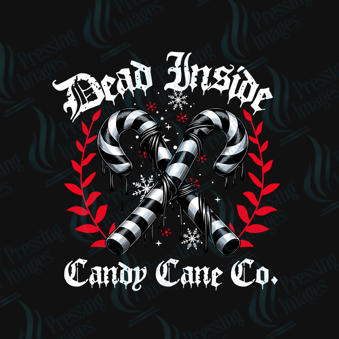 DTF 3413 Dead inside candy cane co. - Pressing Images