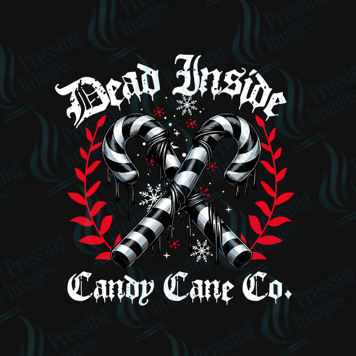 DTF 3413 Dead inside candy cane co. - Pressing Images