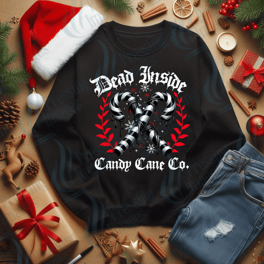 DTF 3413 Dead inside candy cane co. - Pressing Images