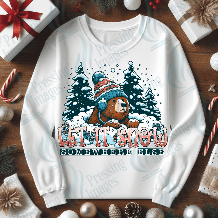 DTF 3415 Let it snow somewhere else bear - Pressing Images