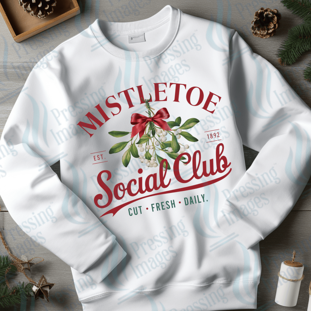 DTF 3422 Mistletoe social club - Pressing Images