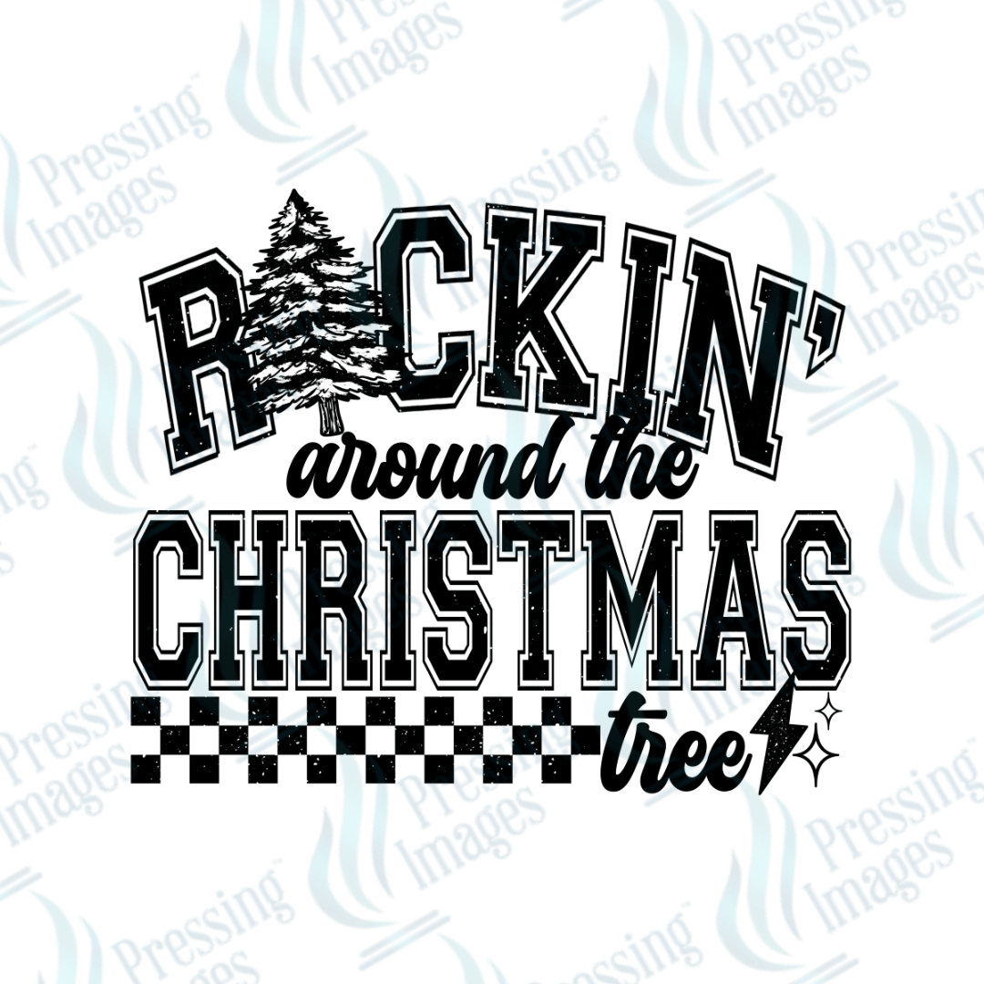 DTF 3428 Rockin around the Christmas tree - Pressing Images
