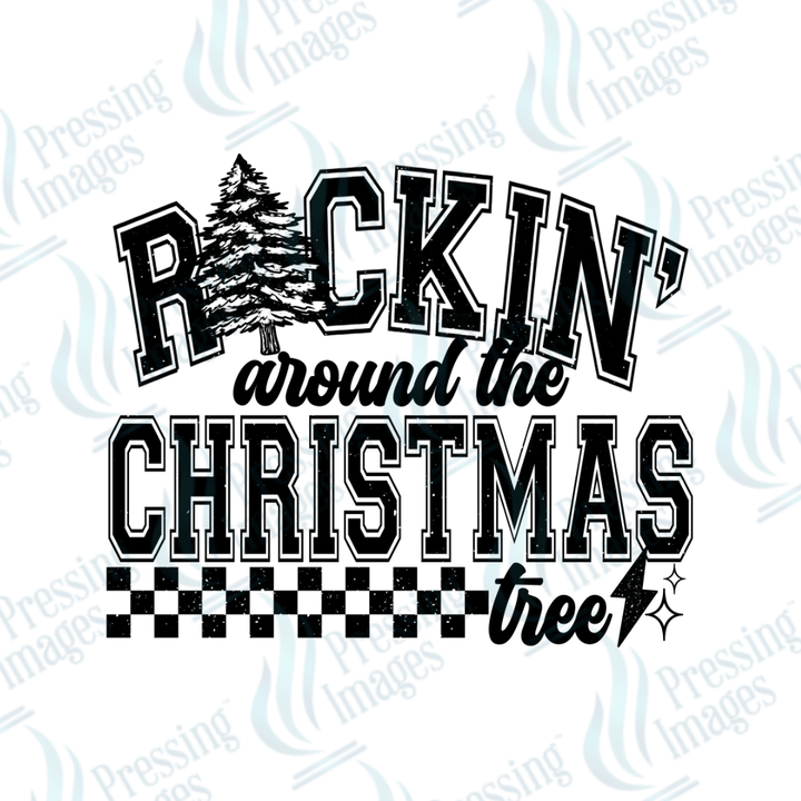 DTF 3428 Rockin around the Christmas tree - Pressing Images