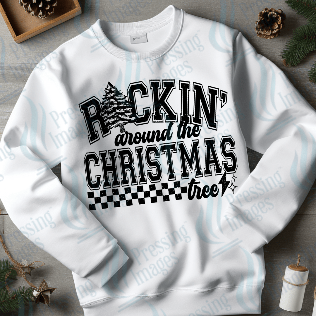 DTF 3428 Rockin around the Christmas tree - Pressing Images