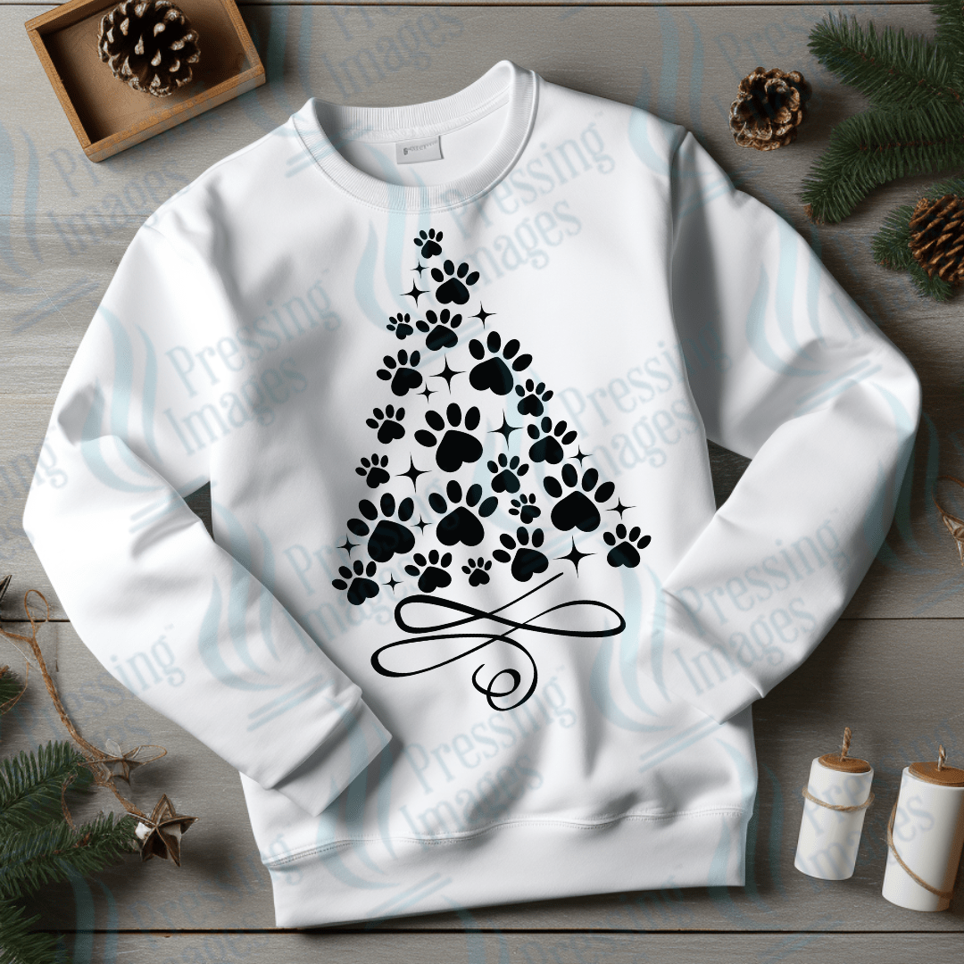 DTF 3437 Paw print tree - Pressing Images