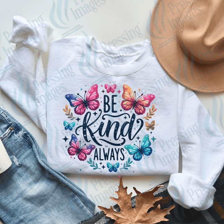 DTF 3478 Be kind butterflies - Pressing Images