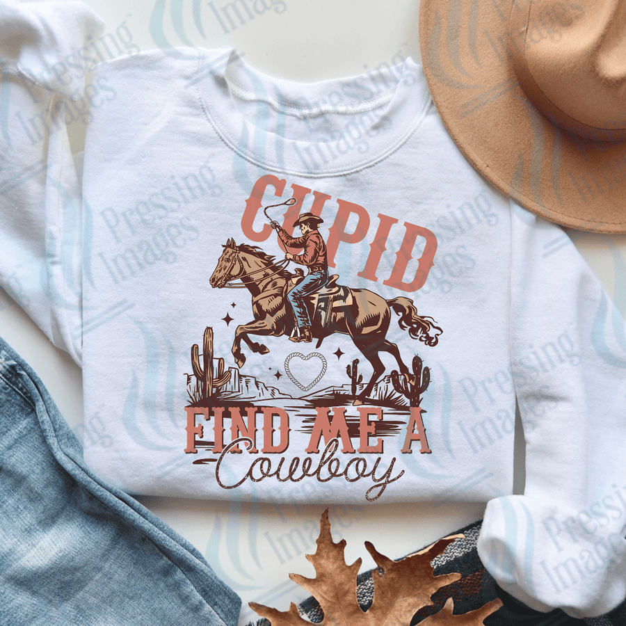 DTF 3540 Cupid find me a cowboy - Pressing Images