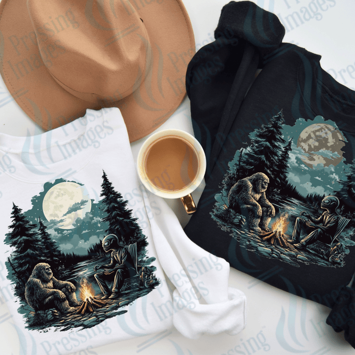 DTF 3550 Bigfoot with alien - Pressing Images