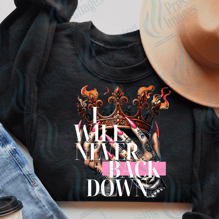 DTF 3558 I will never back down - Pressing Images