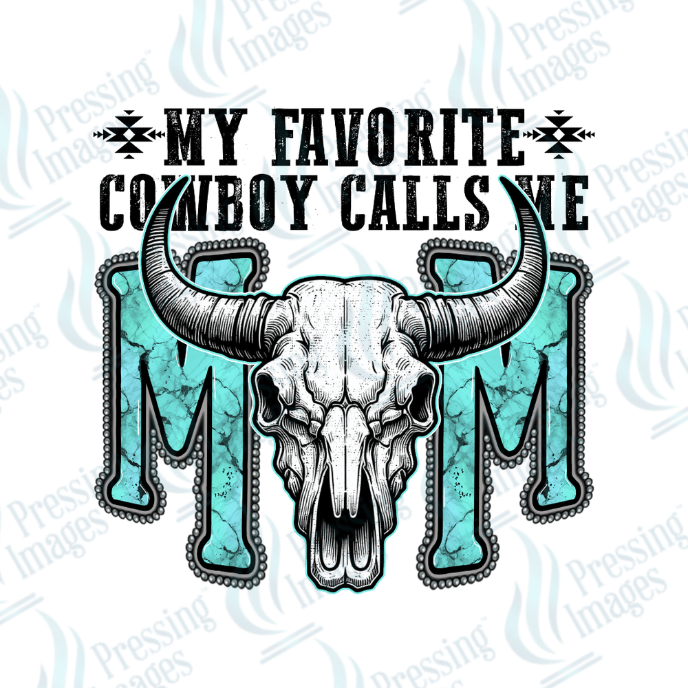 DTF 3563 My favorite cowboy calls me mom - Pressing Images
