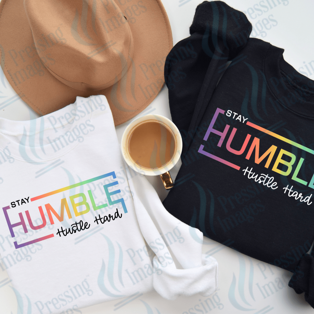 DTF 3564 Stay humble hustle hard - Pressing Images