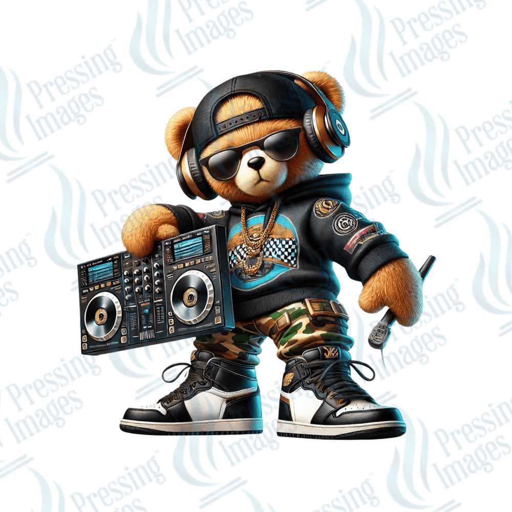 DTF 3586 Boombox bear - Pressing Images