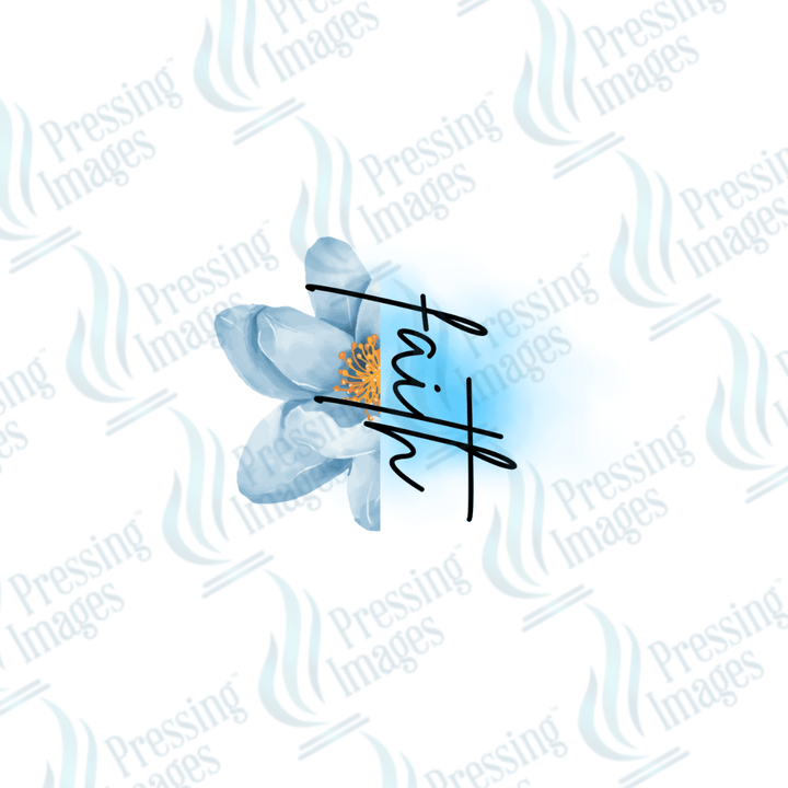 DTF 3637 Faith Flower - Pressing Images