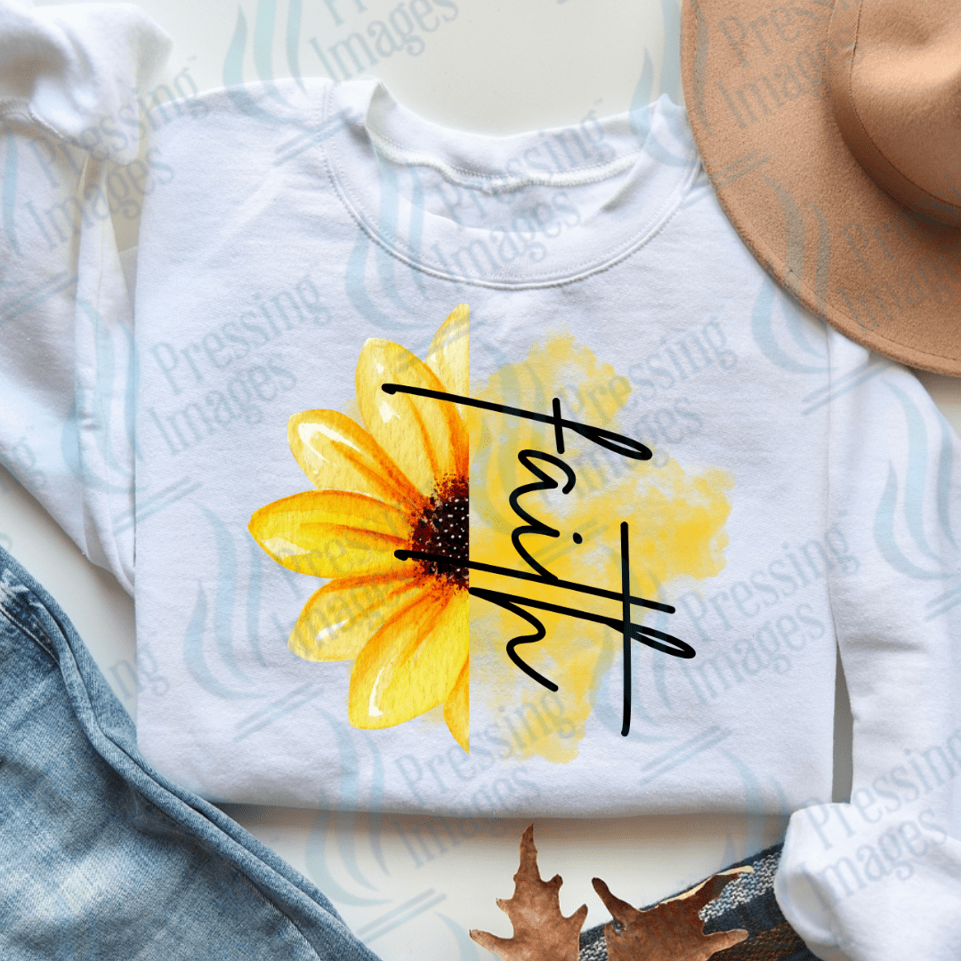 DTF 3637 Faith Flower - Pressing Images