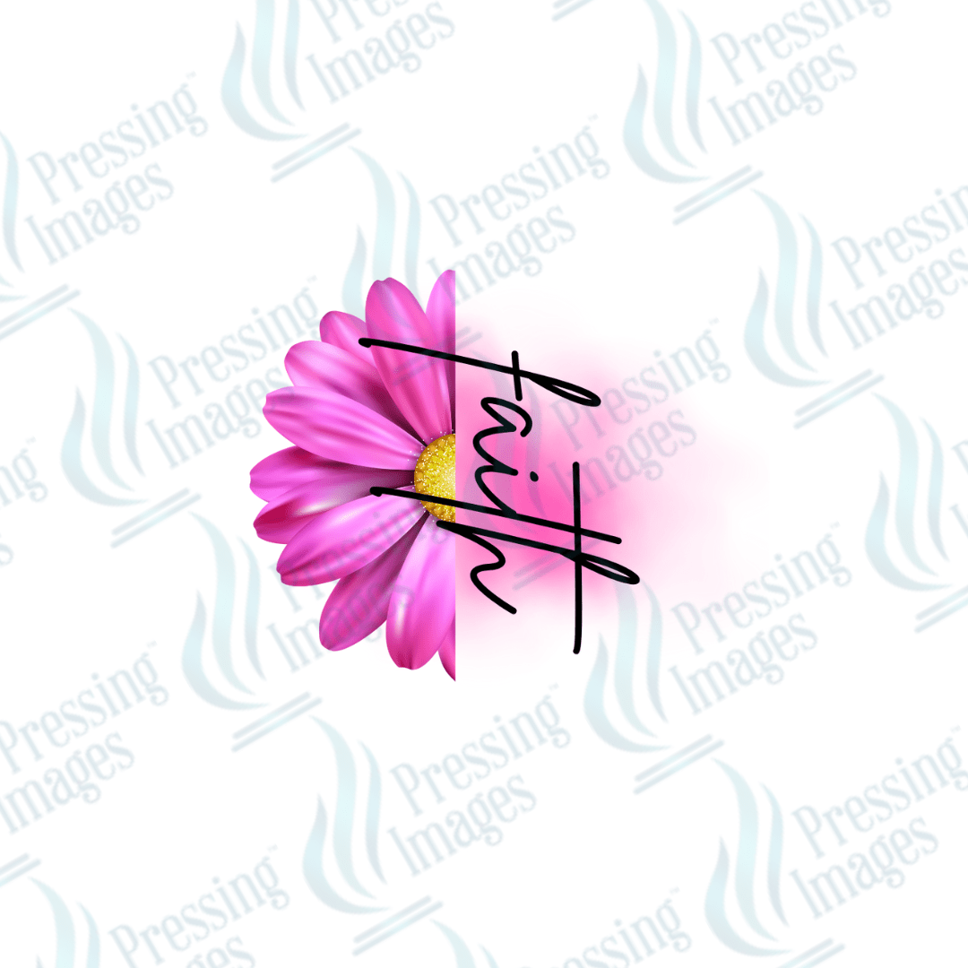DTF 3637 Faith Flower - Pressing Images