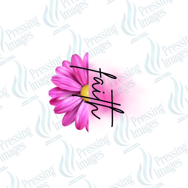 DTF 3637 Faith Flower - Pressing Images