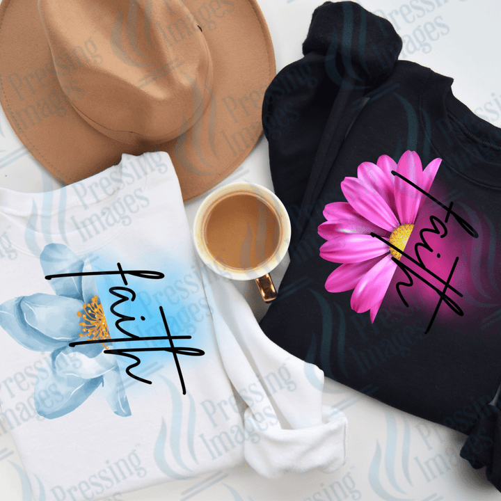 DTF 3637 Faith Flower - Pressing Images