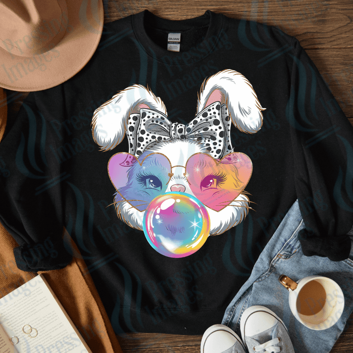 DTF 3639 Glitter Easter Bunny - Pressing Images