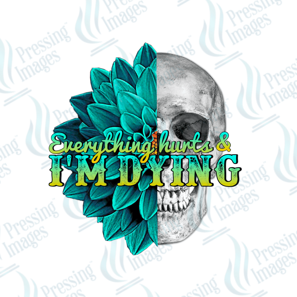 DTF 3643 Everything Hurts - Pressing Images