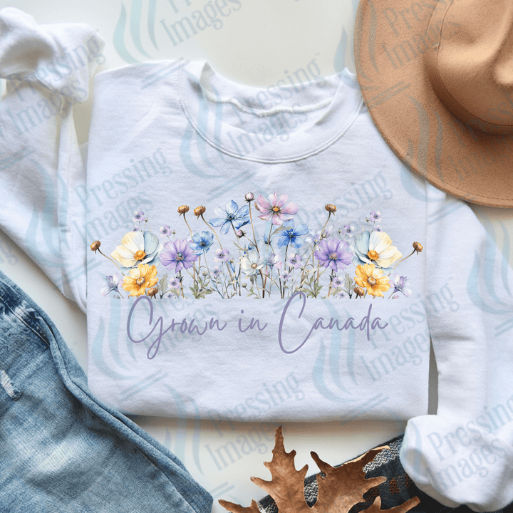 DTF 3672 Grown In Canada bottom text - Pressing Images