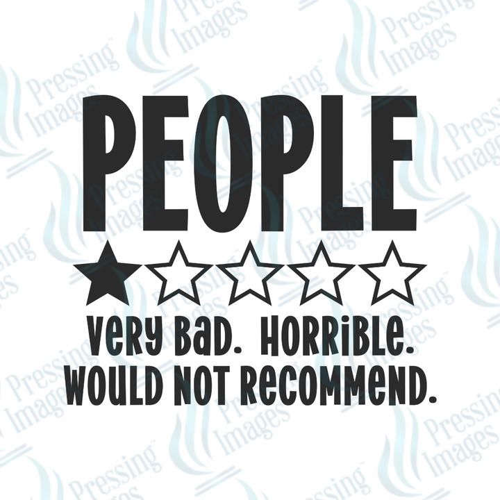 DTF 3689 People One Star - Pressing Images
