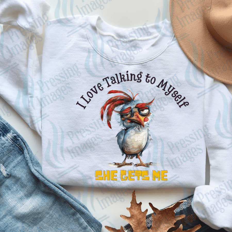 DTF 3698 I Love Talking To Myself - Pressing Images