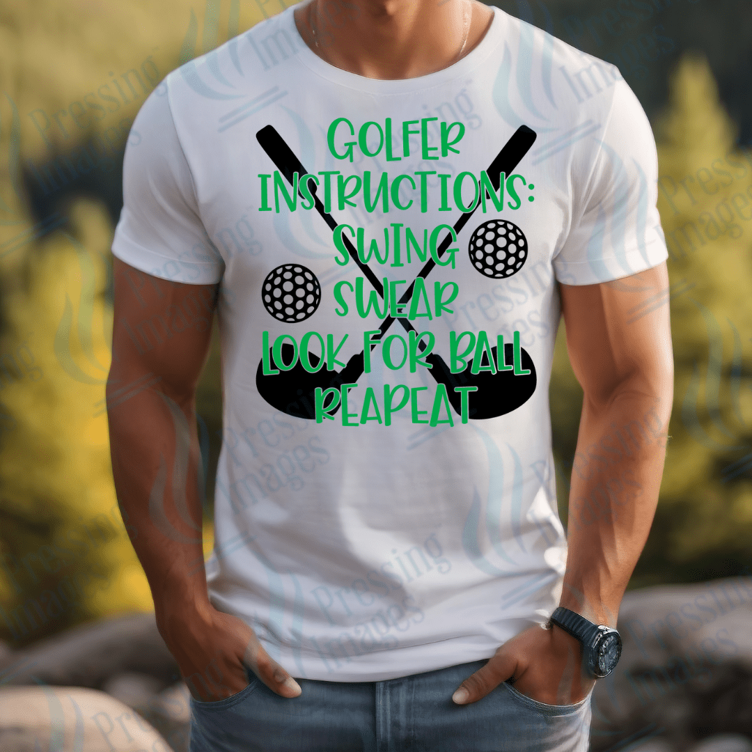 DTF 3704 Golfer - Pressing Images