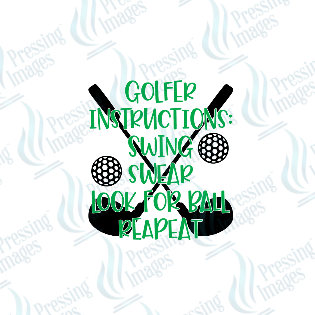DTF 3704 Golfer - Pressing Images