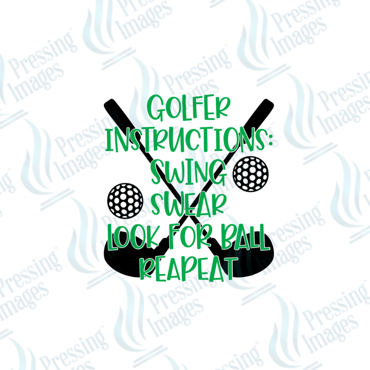 DTF 3704 Golfer - Pressing Images