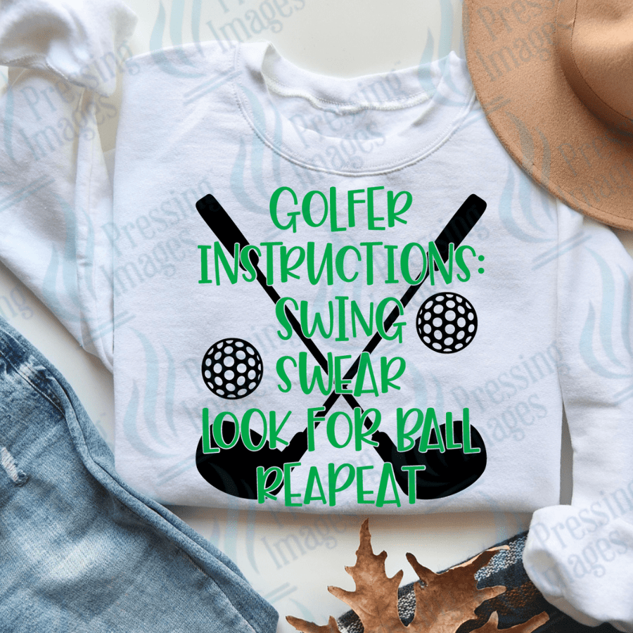 DTF 3704 Golfer - Pressing Images