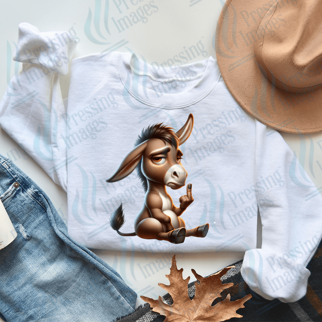 DTF 3713 Grumpy Donkey - Pressing Images