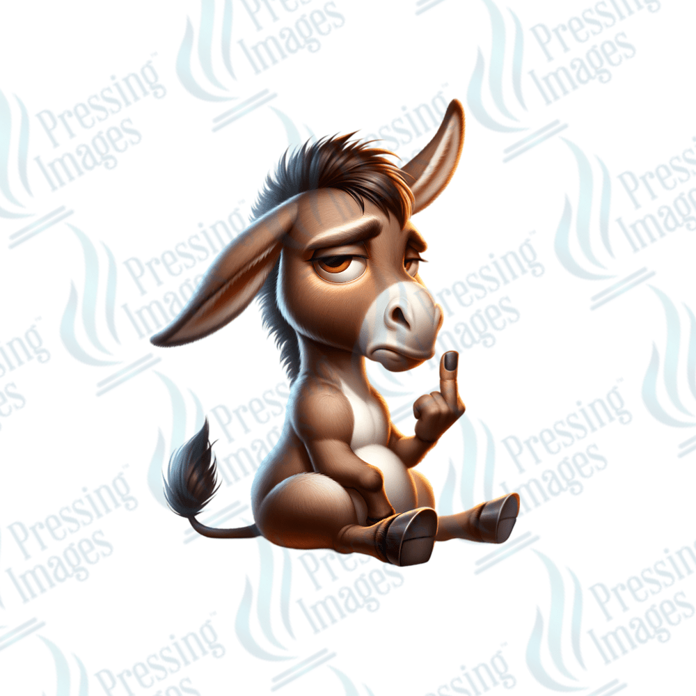 DTF 3713 Grumpy Donkey - Pressing Images