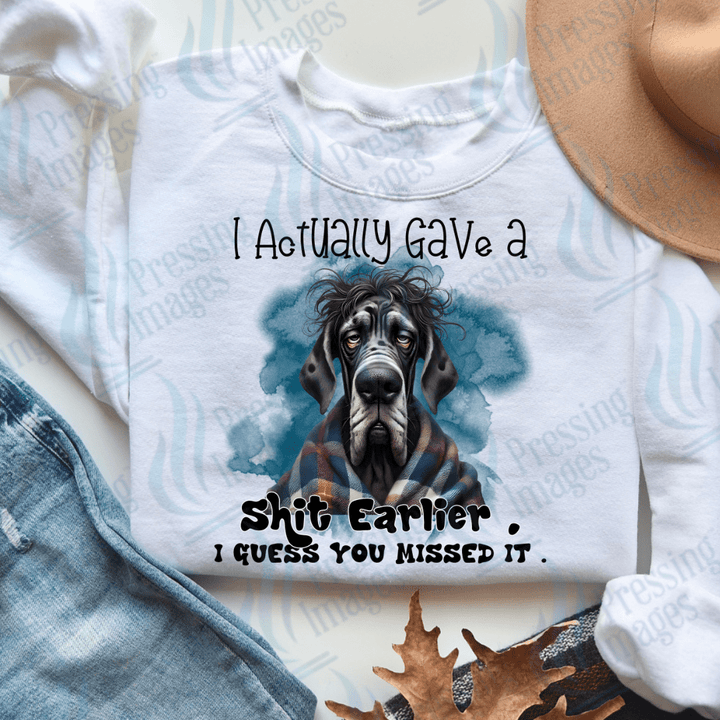 DTF 3716 I Actually Gave A Shit Earlier - Pressing Images