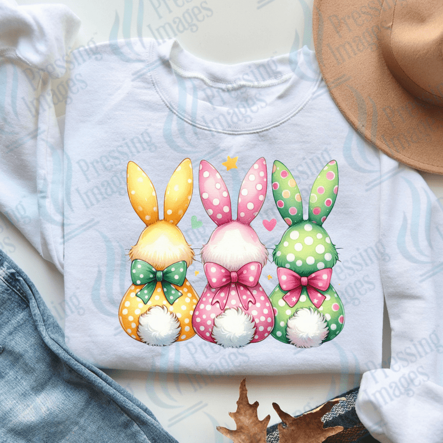 DTF 3749 Bunny Butts - Pressing Images