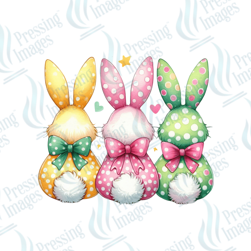 DTF 3749 Bunny Butts - Pressing Images