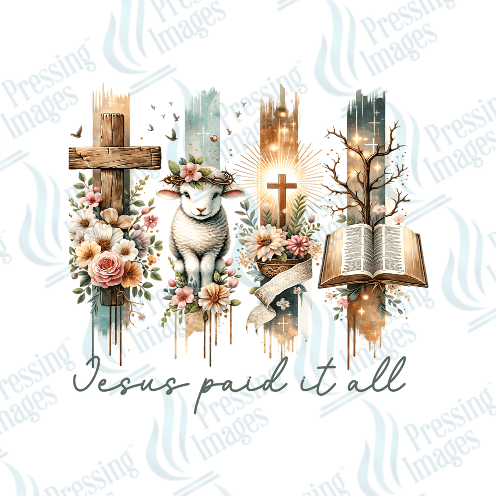 DTF 3782 Jesus Paid It All - Pressing Images