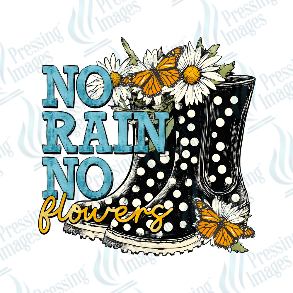 DTF 3786 No Rain No Flowers - Pressing Images