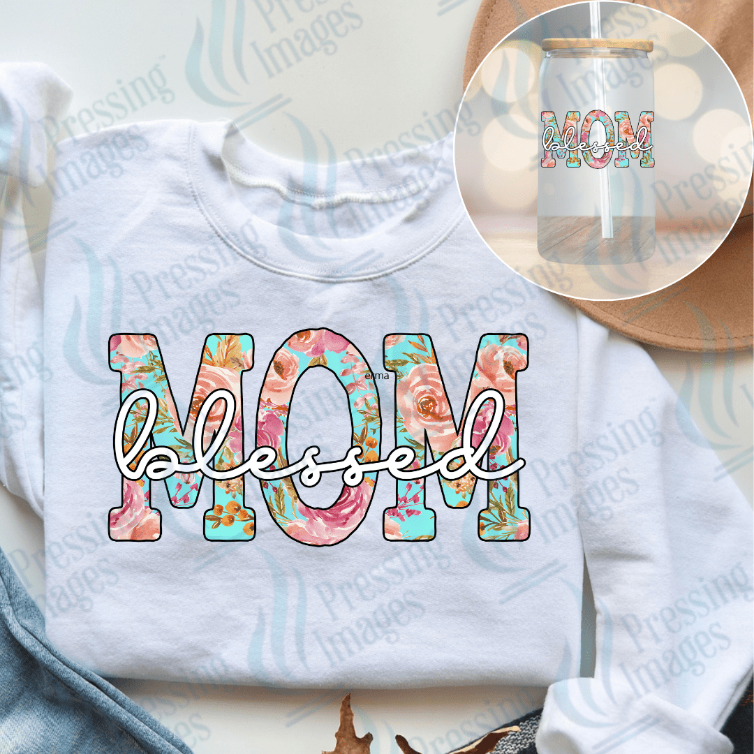 DTF 3810 Blessed Mom - Pressing Images