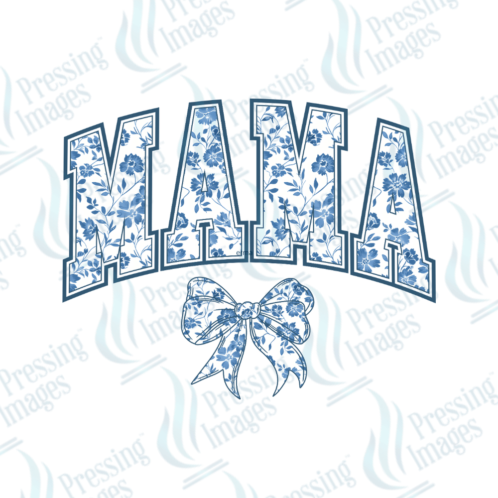DTF 3830 Mama Blue Floral - Pressing Images